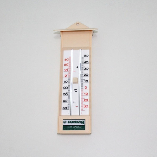 Termômetro casinha, máximo e mínimo