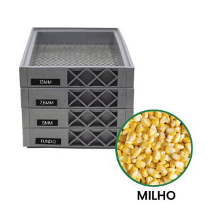 jogo de peneiras para classificação de milho
